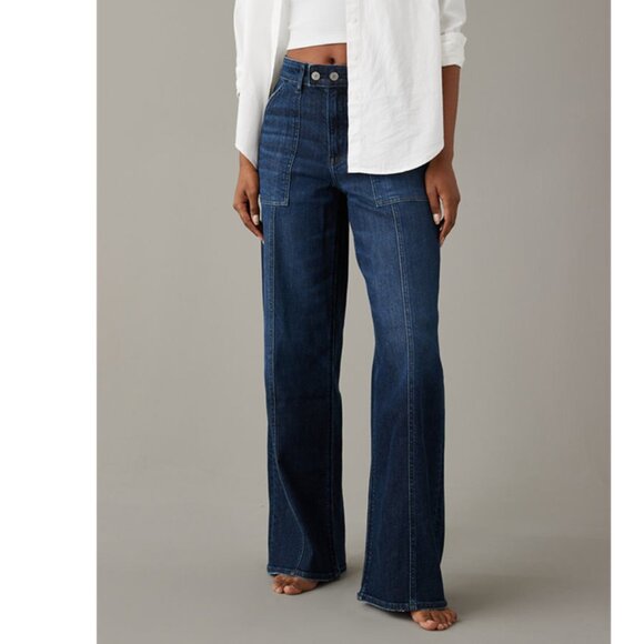 American Eagle Outfitters Denim - AE Super High Rise Baggy Wide Leg